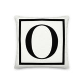 Letter O Border Monogram Decorative Throw Pillow Cushion, Pillow, $ 64.50, A Moment Of Now™